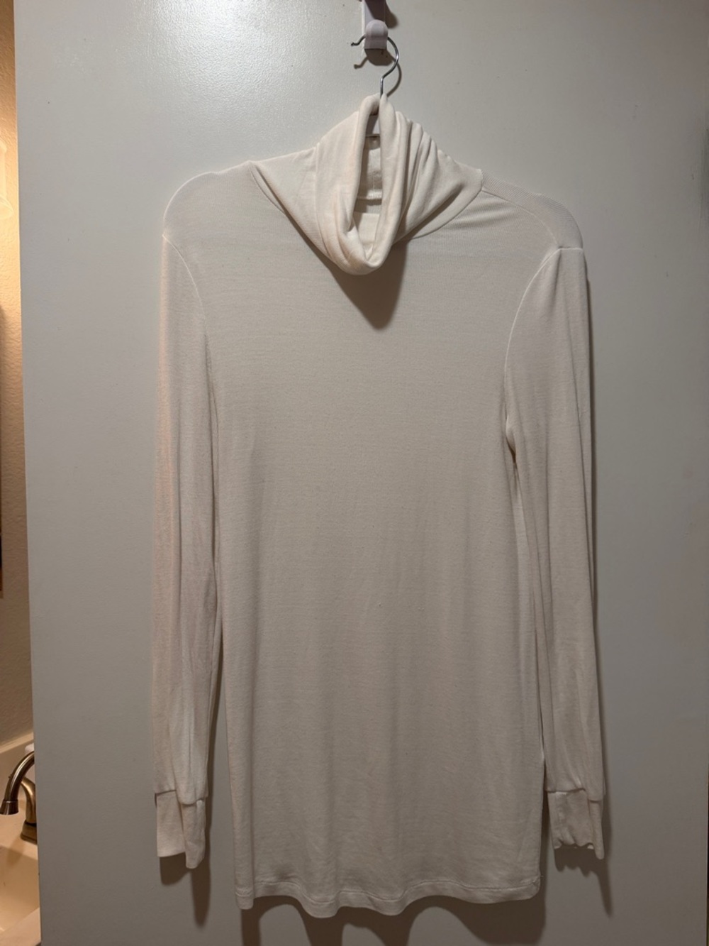 Universal Standard White Turtleneck Long Sleeve Top